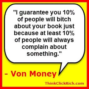 Von Money Quote on Kindle Complaints